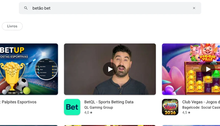 Busca no Google Play sem nenhum aplicativo do operador